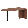 Alera® Valencia™ Series D-Top Desk, 71" x 29.5" x 29.5", Modern Walnut Desks-Desk Shells - Office Ready