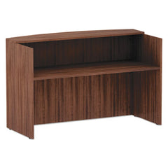Alera® Valencia™ Series Reception Desk with Transaction Counter, 71" x 35.5" x 42.5", Modern Walnut