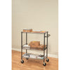 Alera® Three-Tier Wire Cart with Basket, 34w x 18d x 40h, Black Anthracite Carts & Stands-Utility Cart - Office Ready