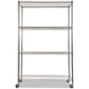 Alera® NSF Certified 4-Shelf Wire Shelving Kit with Casters, 48w x 18d x 72h, Silver Shelving Units-Multiuse Shelving-Open - Office Ready