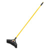 Rubbermaid® Commercial Maximizer™ Push-to-Center Broom, Poly Bristles, 18 x 58.13, Steel Handle, Yellow/Black Push Brooms - Office Ready