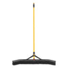 Rubbermaid® Commercial Maximizer™ Push-to-Center Broom, Poly Bristles, 36 x 58.13, Steel Handle, Yellow/Black Push Brooms - Office Ready