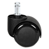 Alera® Dual Wheel Hooded Casters, B Stem, 2" Caster, Black Casters & Glides-Office Furniture Casters - Office Ready