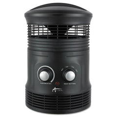 Alera® 360° Circular Fan Forced Heater, 750 W, 8 x 8 x 12, Black