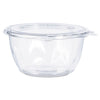 Dart® SafeSeal™ Tamper-Resistant, Tamper-Evident Bowls, Tamper-Evident Bowls with Flat Lid, 16 oz, 5.5" Diameter x 2.7"h, Clear, Plastic, 240/Carton Storage Food Containers - Office Ready