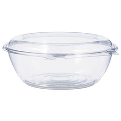 Dart® SafeSeal™ Tamper-Resistant, Tamper-Evident Bowls, Tamper-Evident Bowls with Dome Lid, 48 oz, 8.9" Diameter x 3.4"h, Clear, 100/Carton