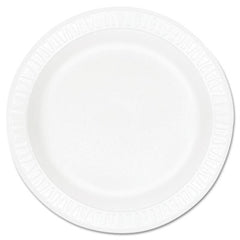 Dart® Concorde® Non-Laminated Foam Dinnerware, 10.25" dia, White, 125/Pack, 4 Packs/Carton