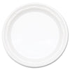 Dart® Famous Service® Impact Plastic Dinnerware, Plate, 10.25" dia, White, 500/Carton Plates, Plastic - Office Ready