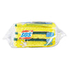 S.O.S® Heavy Duty Scrubber Sponge, 2.5 x 4.5, 0.9" Thick, Yellow/Green, 3/Pack, 8 Packs/Carton Sponges-Scrub Sponge - Office Ready