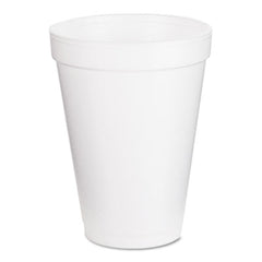 Dart® Foam Drink Cups, 12 oz, White, 25/Pack