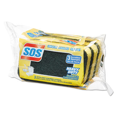 Stainless Steel Scrubber Sponge, Medium Size, (72/Carton)