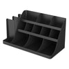 Mind Reader Extra Large Coffee Condiment and Accessory Organizer, 14 Compartment, 24 x 11.8 x 12.5, Black Coffee Condiment Stations - Office Ready