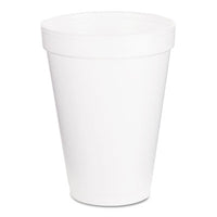 Dart® Foam Drink Cups, 12 oz, White, 1,000/Carton Cups-Hot/Cold Drink, Foam - Office Ready
