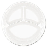 Dart® Concorde® Non-Laminated Foam Dinnerware, 3-Compartment, 9