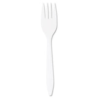 Dart® Style Setter® Mediumweight Plastic Cutlery, White, 1000/Carton Utensils-Disposable Fork - Office Ready