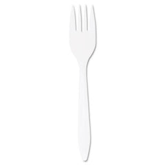 Dart® Style Setter® Mediumweight Plastic Cutlery, White, 1000/Carton