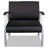 Alera?« metaLounge Series Bariatric Guest Chair, 30.51" x 26.96" x 33.46", Black Seat, Black Back, Silver Base Guest & Reception Chairs - Office Ready