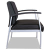 Alera?« metaLounge Series Bariatric Guest Chair, 30.51" x 26.96" x 33.46", Black Seat, Black Back, Silver Base Guest & Reception Chairs - Office Ready