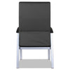 Alera® metaLounge Series High-Back Guest Chair, 24.6" x 26.96" x 42.91", Black Seat/Back, Silver Base Chairs/Stools-Guest & Reception Chairs - Office Ready