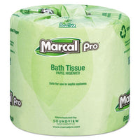 Marcal PRO™ 100% Recycled Bathroom Tissue, Septic Safe, 2-Ply, White, 240 Sheets/Roll, 48 Rolls/Carton Regular Roll Bath Tissues - Office Ready