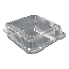 Durable Packaging Plastic Clear Hinged Containers, 9 x 8.63 x 3, Clear, 200/Carton