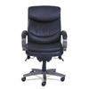La-Z-Boy® Woodbury High-Back Executive Chair, Supports Up to 300 lb, 20.25" to 23.25" Seat Height, Black Seat/Back, Weathered Gray Base Chairs/Stools-Office Chairs - Office Ready