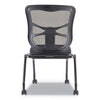 Alera® Elusion Mesh Nesting Chairs, Supports Up to 275 lb, Black, 2/Carton Chairs/Stools-Folding & Nesting Chairs - Office Ready