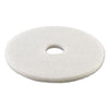Boardwalk® Polishing Floor Pads, 19" Diameter, White, 5/Carton Floor Pads-Burnish/Buff - Office Ready