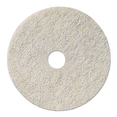 Boardwalk® Natural White Burnishing Floor Pads, 20" Diameter, White, 5/Carton