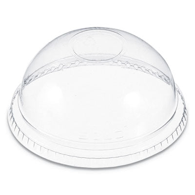 Dart® Plastic Dome Lid, No-Hole, Fits 9 oz to 22 oz Cups, Clear, 100/Sleeve, 10 Sleeves/Carton Hot Cup Dome Lids - Office Ready