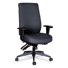 Alera® Wrigley Series High Performance High-Back Multifunction Task Chair, Supports 275 lb, 18.7" to 22.24" Seat Height, Black