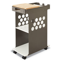 Safco® Mini Rolling Storage Cart, 29.75w x 15.75d x 16.5h, White, 200-lb Capacity Carts & Stands-Utility Cart - Office Ready