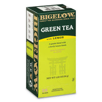 Bigelow® Green Tea with Lemon, Lemon, 0.34 lbs, 28/Box Beverages-Tea Bag - Office Ready