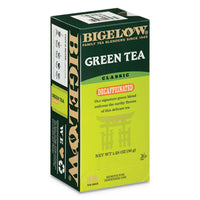 Bigelow® Decaffeinated Green Tea, Green Decaf, 0.34 lbs, 28/Box Beverages-Tea Bag - Office Ready