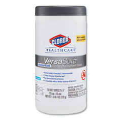 Clorox Healthcare® VersaSure Cleaner™ Disinfectant Wipes, 1-Ply, 6.75 x 8, Fragranced, White, 150 Towels/Canister