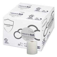 Papernet® Heavenly Soft® Paper Towel, Standard, 1-Ply, 7.8" x 600 ft, White, 12 Rolls/Carton