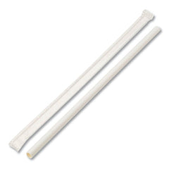 Boardwalk® Individually Wrapped Paper Straws, 7.75" x 0.25", White, 3,200/Carton