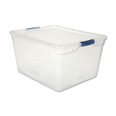 Rubbermaid® Cleverstore™ Clear Latching Storage Tote w/Lid 95 Qt