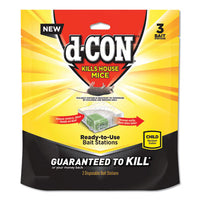 d-CON® Disposable Bait Station, 3 x 3 x 1.25, 6/Carton Rodent Control Poison - Office Ready
