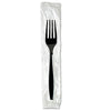 Dixie® Individually Wrapped Heavyweight Utensils, Polystyrene, Black, 1,000/Carton Utensils-Disposable Fork - Office Ready