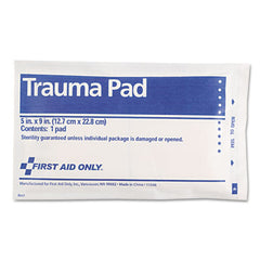 First Aid Only™ SmartCompliance Trauma Pad, Sterile, 5 x 9