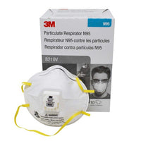3M N95 Respirator Mask 8210V, 10/ BX  - Office Ready