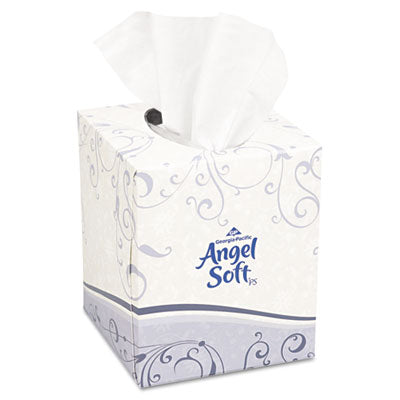 Georgia Pacific® Professional Angel Soft ps® Premium White Facial Tissue, 2-Ply, White, Cube Box, 96 Sheets/Box Tissues-Facial - Office Ready
