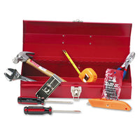 Great Neck® 16-Piece Light-Duty Office Tool Kit, Metal Box, Red Tool Kits-Home/Office Kit - Office Ready