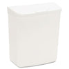 HOSPECO® Wall Mount Sanitary Napkin Receptacle-PPC, PPC Plastic, 1 gal, White Waste Receptacles-Sanitary Napkin Bins - Office Ready