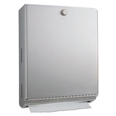 Bobrick ClassicSeries® Surface-Mounted Paper Towel Dispenser, 10.81 x 3.94 x 14.06, Satin