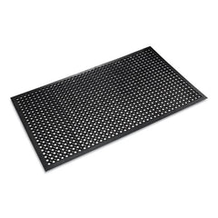 Crown Safewalk-Light™ Heavy-Duty Anti-Fatigue Mat, Rubber, 36 x 60, Black