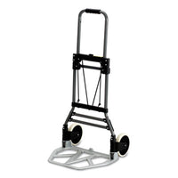 Safco® Stow-Away® Collapsible Hand Truck, 275 lb Capacity, 19 x 17.75 x 38.75, Aluminum Folding/Compact Hand Trucks - Office Ready