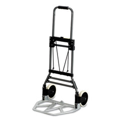 Safco® Stow-Away® Collapsible Hand Truck, 275 lb Capacity, 19 x 17.75 x 38.75, Aluminum