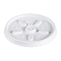 Dart® Plastic Lids for Cups, Fits 8 oz to 10 oz Hot/Cold Foam Cups, Vented, White, 100/Pack, 10 Packs/Carton Cup Lids-Hot Cup - Office Ready